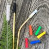 Stainless Steel Straws 215 x 6 mm Free!! Silicone Tips + Cleaning Brush + Pouch - Image 2